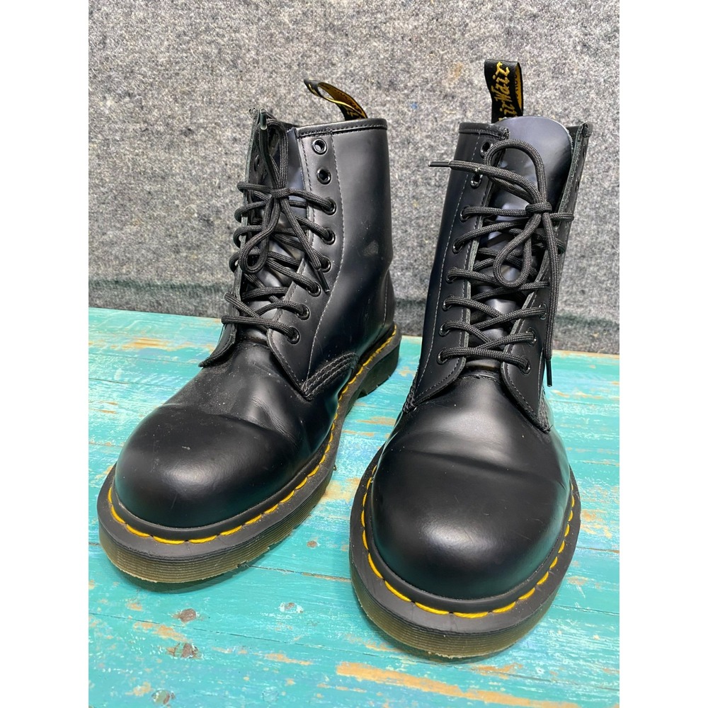 Dr Martens 1460 11822 Black Smooth Leather 8 Eye Boots Men 9 Women 10 EU 42